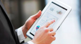 Analytics dashboard on tablet